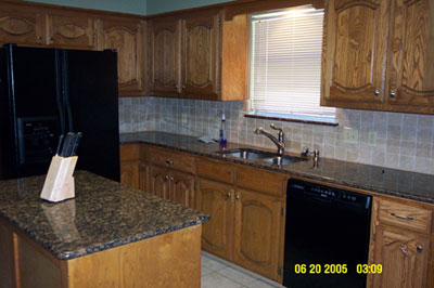 Installed counter top